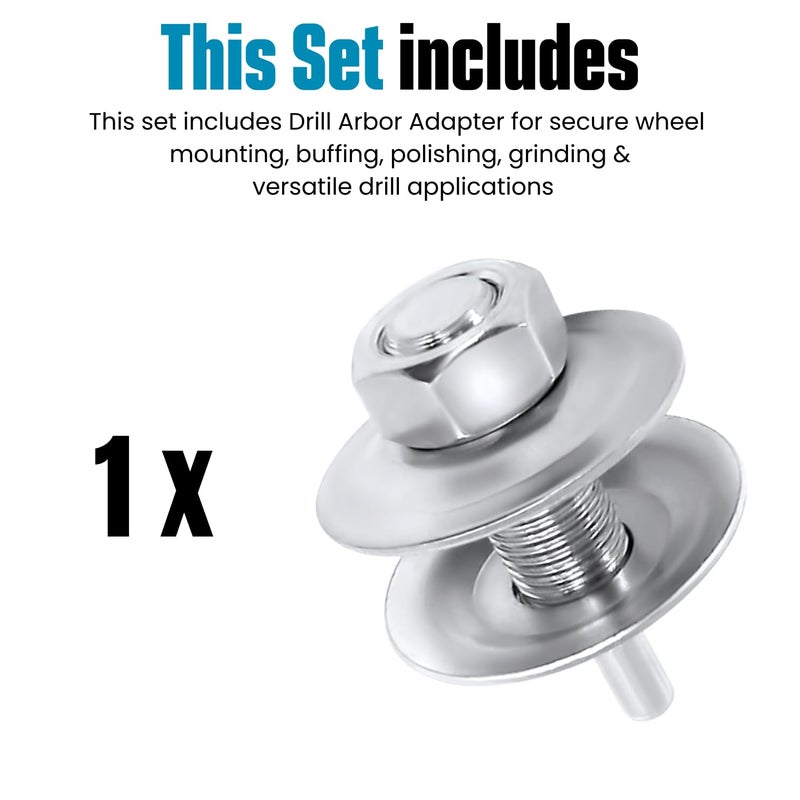LINE10 Tools 1/2-Inch Drill Arbor Adapter for Buffing and Grinding Wheels - Image 3